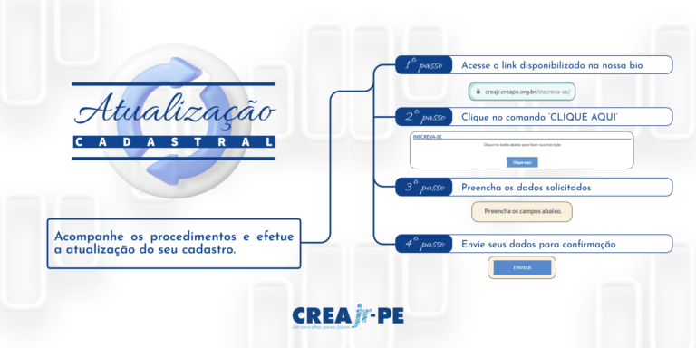 Read more about the article Crea Jr-PE realiza Atualização Cadastral para todos os seus Associados